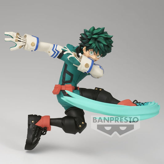 Figurine Izuku Midoriya The Amazing Heroes Plus Vol.1 de My Hero Academia par Banpresto, représentant le héros en pleine action