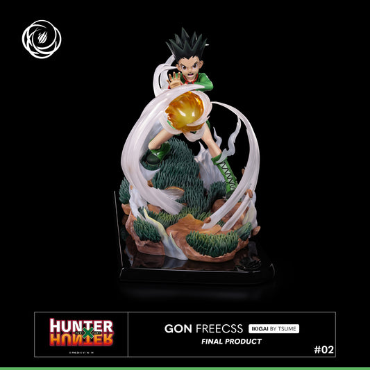 Figurine en résine 1/6 de Gon Freecss par Tsume, édition limitée à 2000 exemplaires. Détails minutieux et finition haut de gamme capturant l'essence du héros de Hunter x Hunter. Idéal pour les collectionneurs et fans du manga.