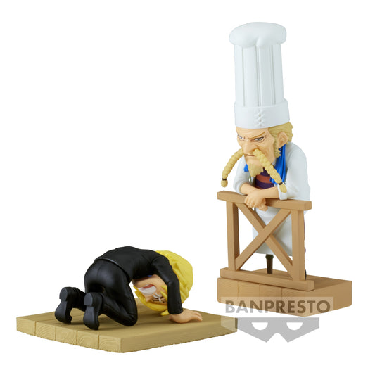 Figurine One Piece log stories Sanji Et Zeff