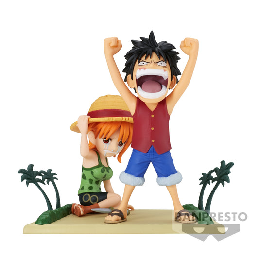 Figurine One Piece Luffy et Nami Log stories Diorama