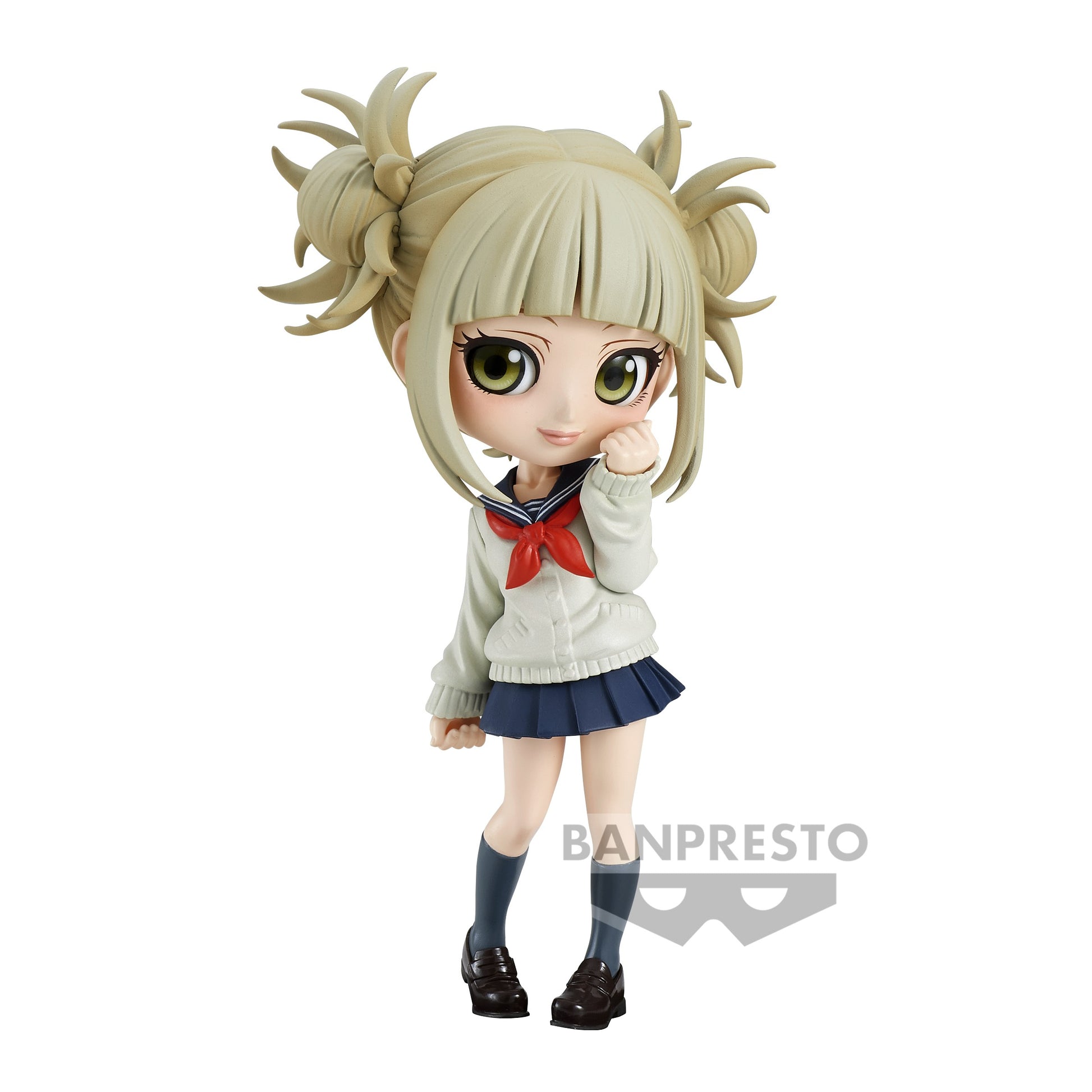 Figurine Q Posket de 14 cm de Himiko Toga de My Hero Academia. Cette figurine saisissante capture parfaitement l'excentricité et la dangerosité de Toga avec ses détails soignés et son expression troublante. Parfaite pour les fans de l'anime et les collectionneurs de figurines, cette pièce ajoute une touche d'intrigue à toute collection.