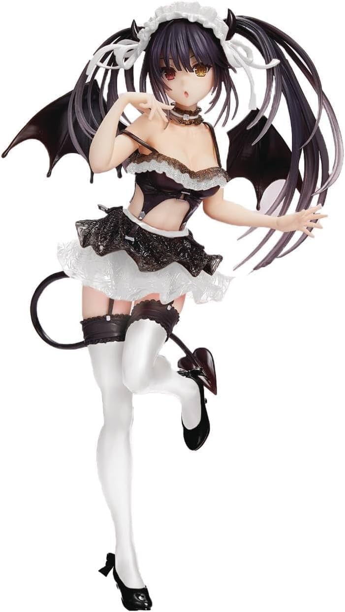 Figurine de Kurumi Tokisaki, l'énigmatique et charismatique anti-héroïne de Date A Live, dans une pose dynamique avec sa tenue gothique distinctive et son regard perçant. Cette figurine capturante est un incontournable pour les fans de l'anime.