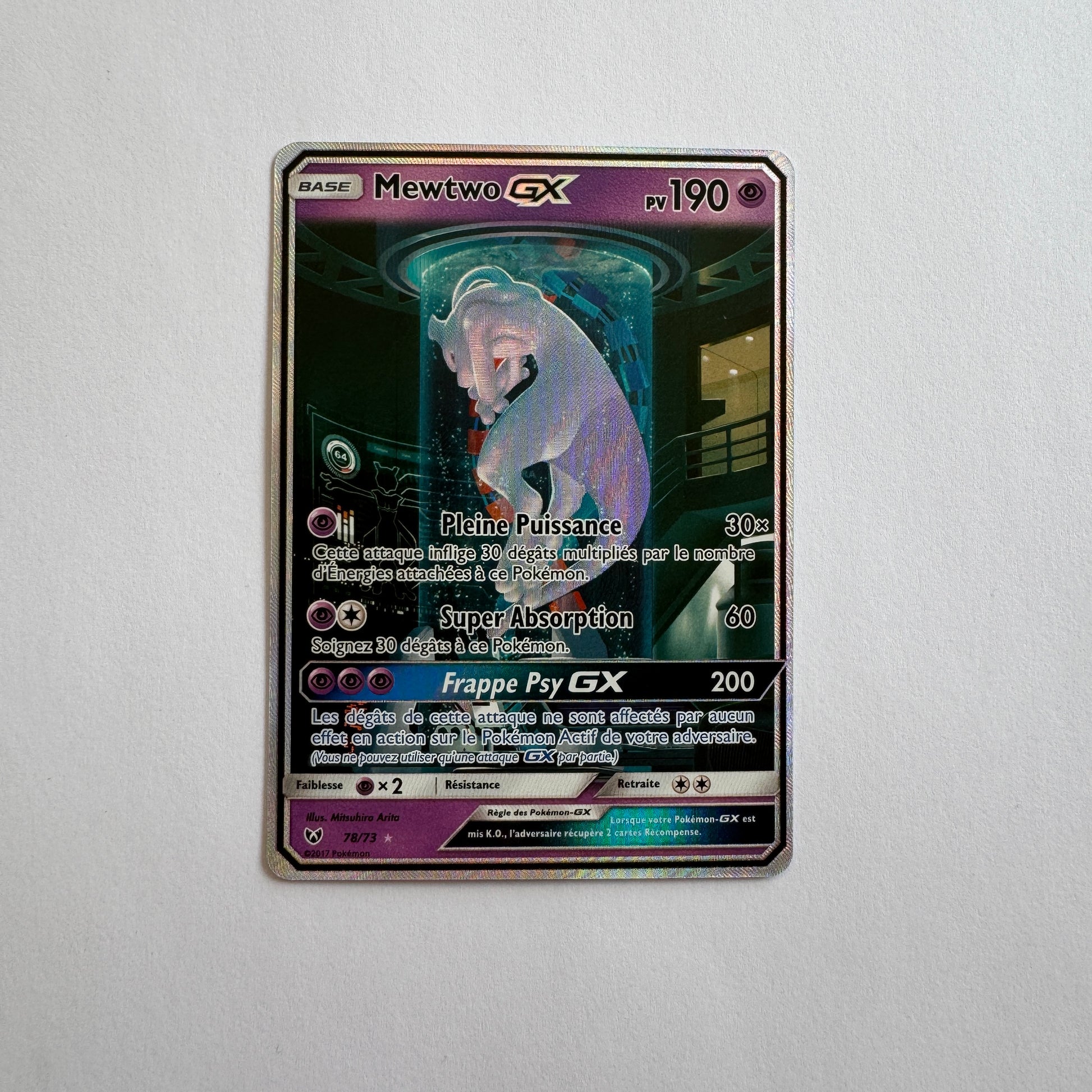 Carte Mewtwo GX 78/73 en version française