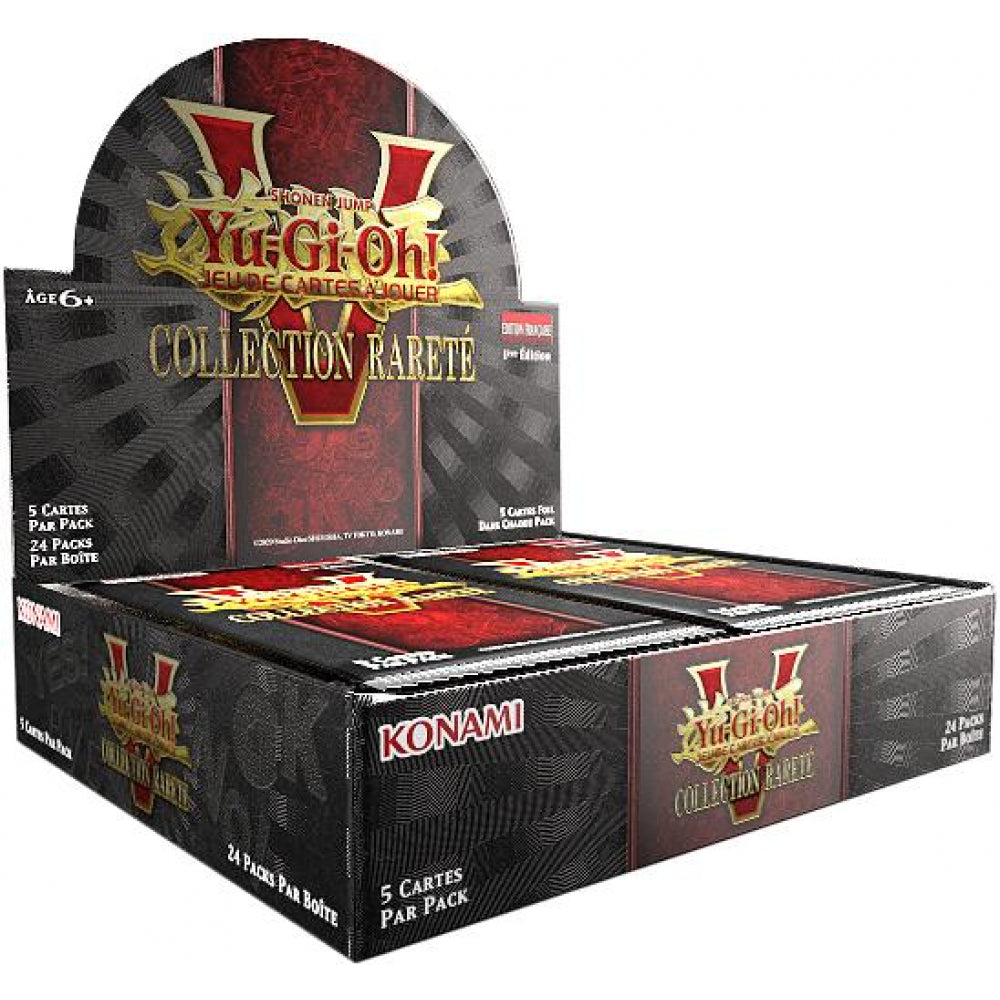 Boîte display Yu-Gi-Oh Rarity Collection 5 contenant 24 boosters avec cartes foil et raretés premium incluant extended art
