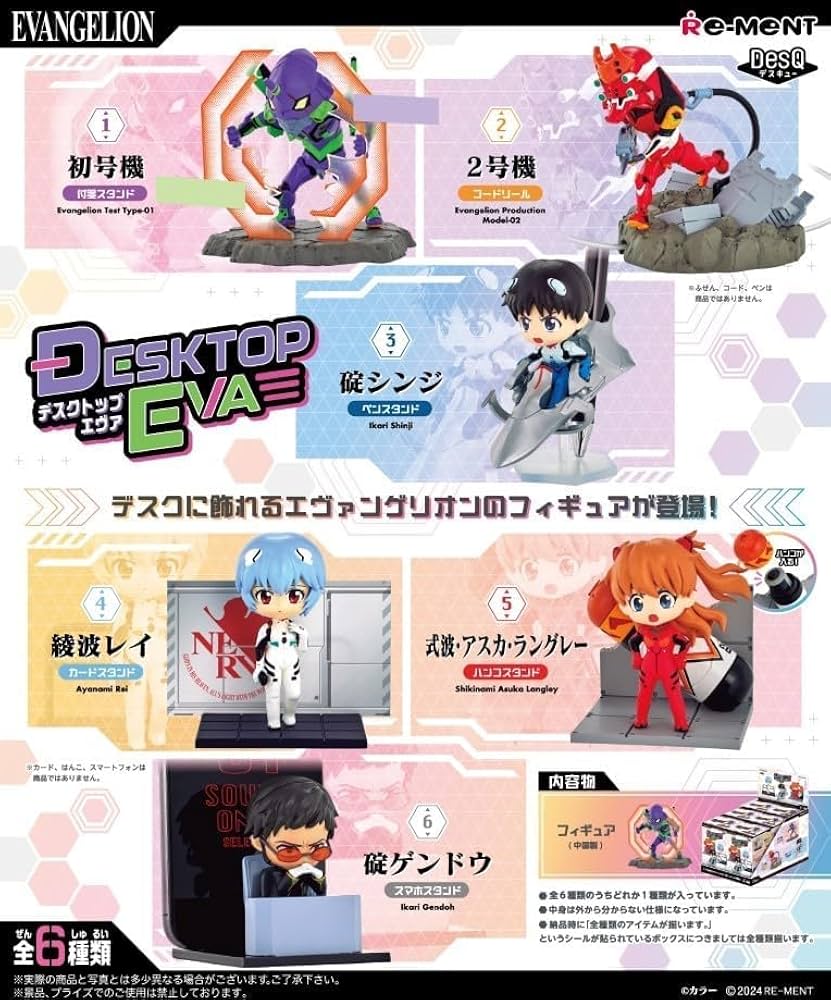 Evangelion DesQ Desktop EVA Re-Ment Blind Box | Figurine Mystère