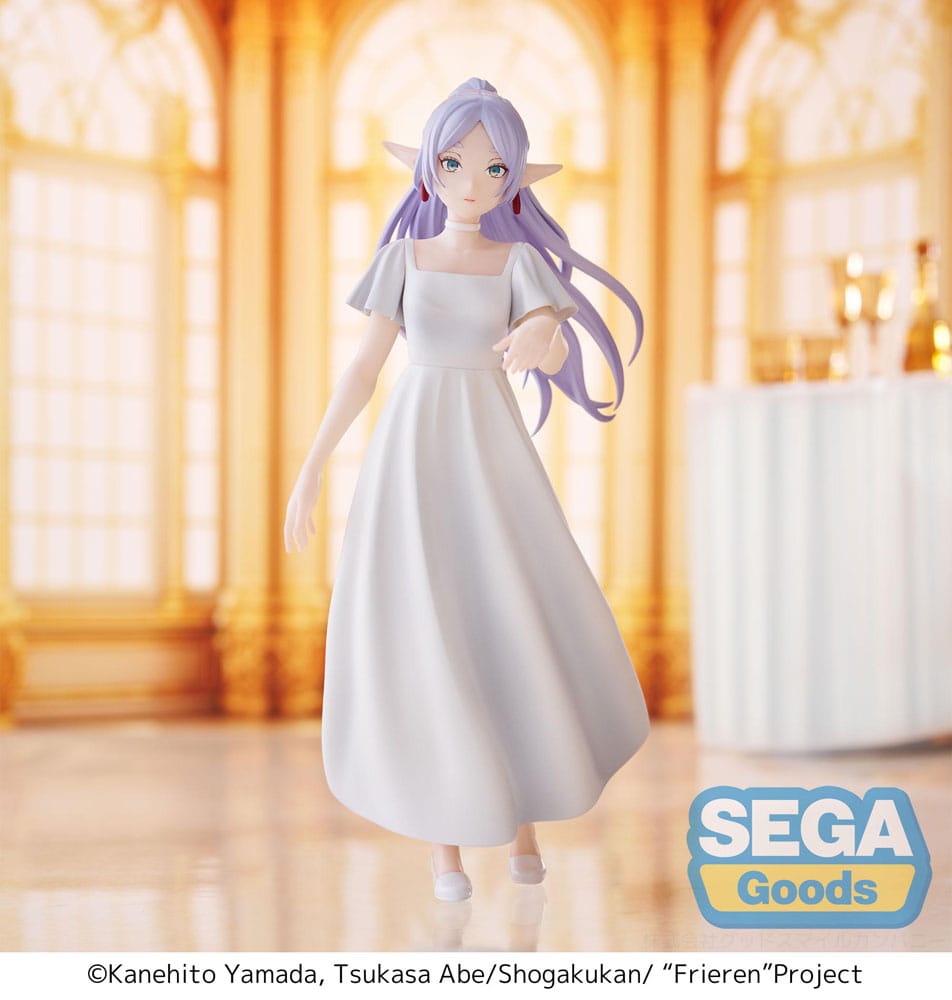 Figurine Frieren in Voring Luminasta de Frieren Beyond Journey's End, taille 17 cm, mélancolique et élégante