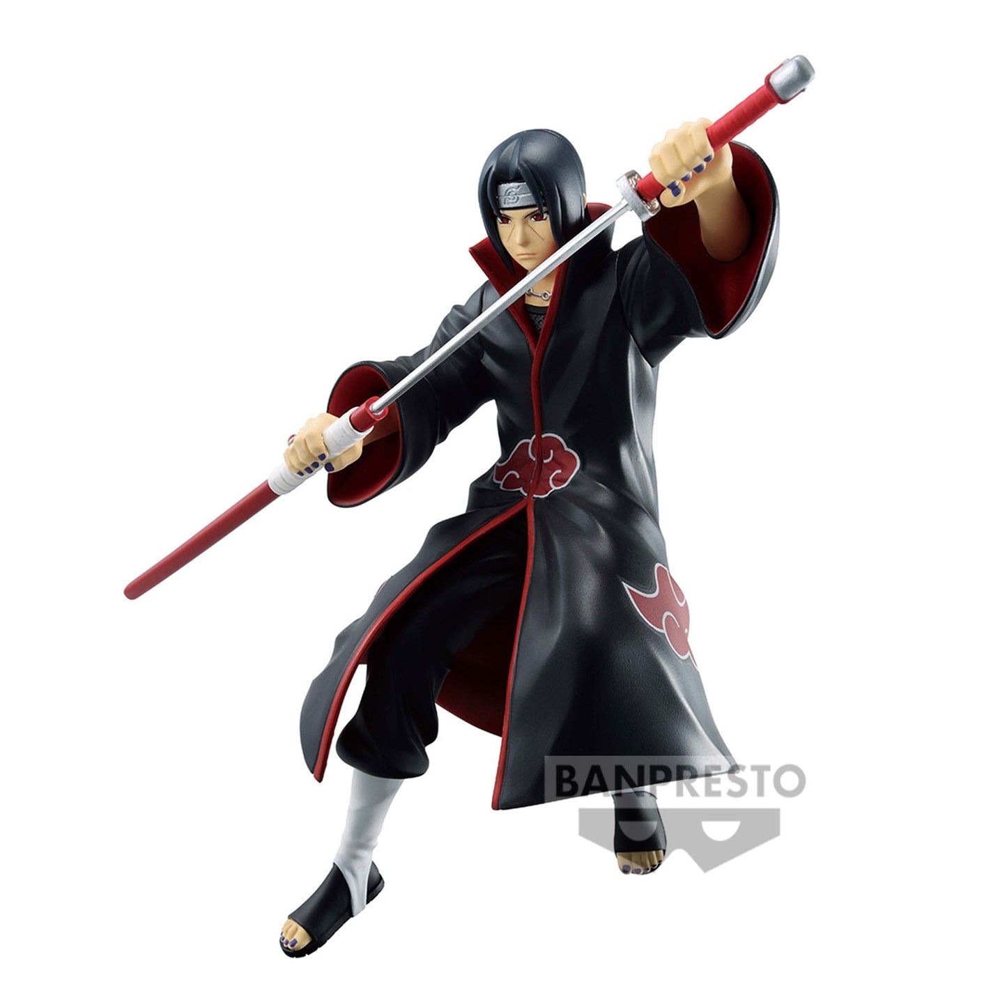 Voici la figurine d'Itachi Uchiha de Naruto Shippuden, réalisée par Banpresto et mesurant 16 cm. Dans une pose dynamique, Itachi dégage force et détermination, parfaite pour les amateurs de la série.