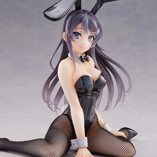 Figurine de Mai Sakurajima en Bunny Girl Version, 15 cm, de Seishun Buta Yarou wa Bunny Girl Senpai no Yume wo Minai, réalisée par Taito avec des détails fins.