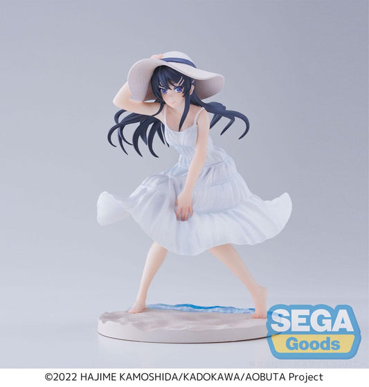 Figurine de Mai Sakurajima, 17 cm, Summer Dress de Rascal Does Not Dream of Bunny Girl Senpai, dans une tenue estivale élégante et détaillée