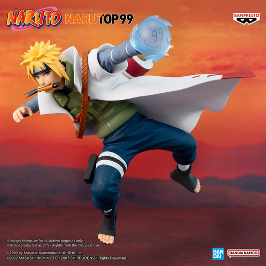 Voici la figurine de Minato Namikaze, le Quatrième Hokage, dans une pose dynamique avec son Rasengan. Mesurant 15 cm, cette pièce de Banpresto capture parfaitement l'esprit du personnage en pleine action, idéal pour tous les amateurs de Naruto.