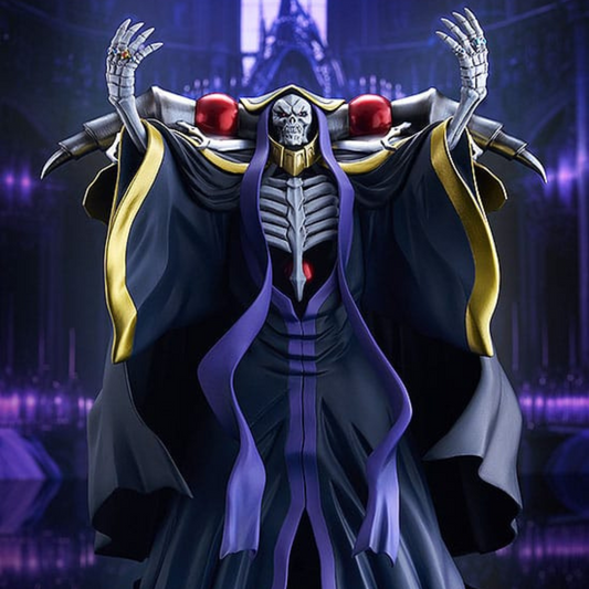 Cette figurine Ainz Ooal Gown de Good Smile Company mesure 26 cm et fait partie de la gamme Pop Up Parade SP Size. Elle capture magnifiquement l'aura majestueuse du personnage, un incontournable pour les fans d'Overlord.