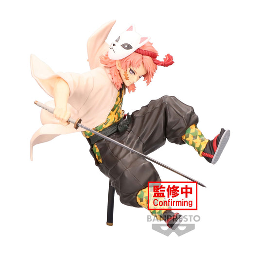 Voici la figurine de Sabito de Demon Slayer: Kimetsu no Yaiba, issue de la gamme Vibration Stars de Banpresto. Mesurant 13 cm, cette figurine représente Sabito dans une pose dynamique, illustrant son caractère déterminé et sa force.