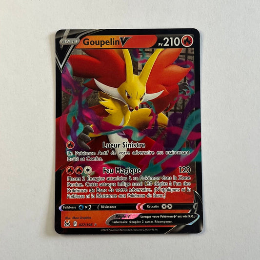 CARTES POKEMON GOUPELIN V 027/196 FR