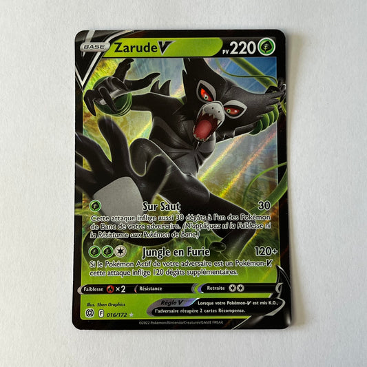 CARTES POKEMON ZARUDE V 016/172 FR