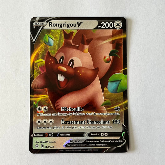 CARTES POKEMON RONGRIGOU V 053/072 FR
