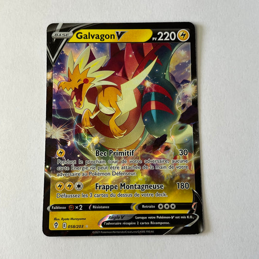 CARTES POKEMON GALVAGON V 058/203 FR