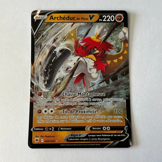 CARTES POKEMON ARCHEDUC de Hisui 083/189 FR