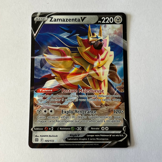 CARTES POKEMON ZAMAZENTA V 105/172 FR
