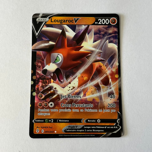 CARTES POKEMON LOUGAROC V 091/203 FR