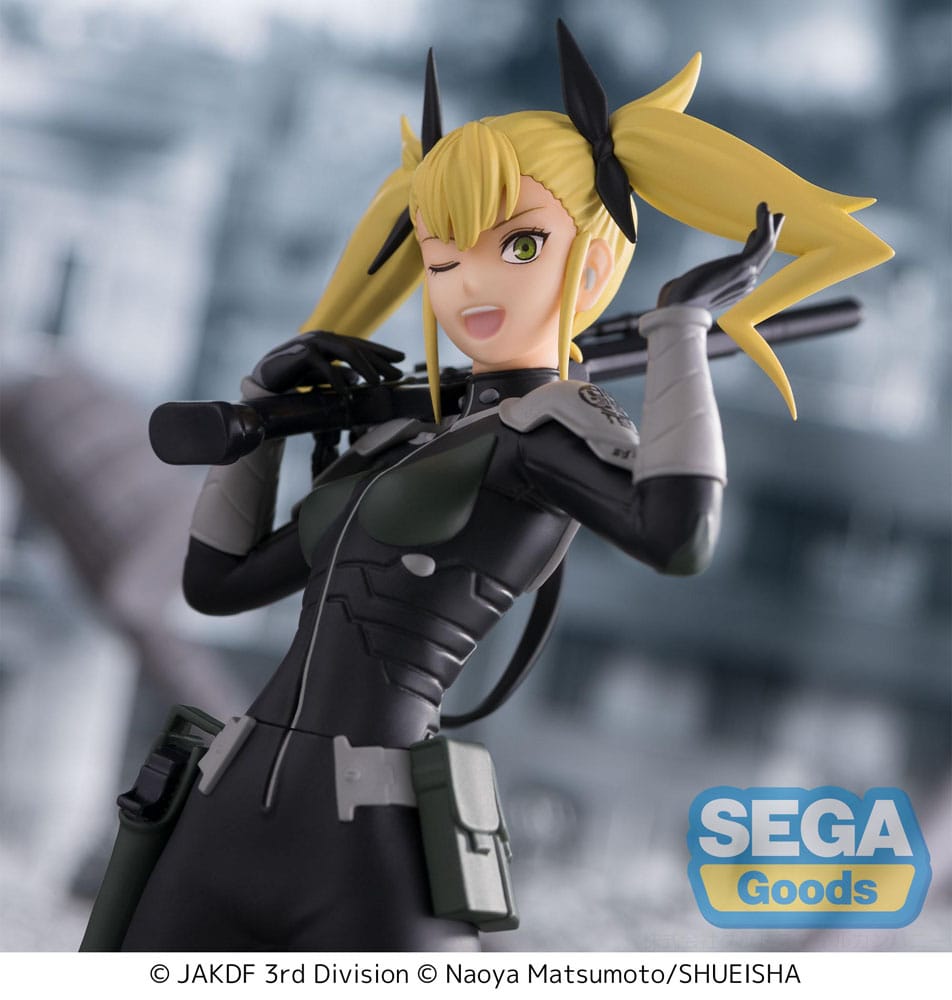 Admirez la figurine de Kikoru Shinomiya de Sega, mesurant 20 cm, issue de la gamme Luminasta. Dans sa tenue de combat détaillée, Kikoru est prête à se battre avec une expression féroce et une pose dynamique. Un incontournable pour les collectionneurs de Kaiju No. 8.