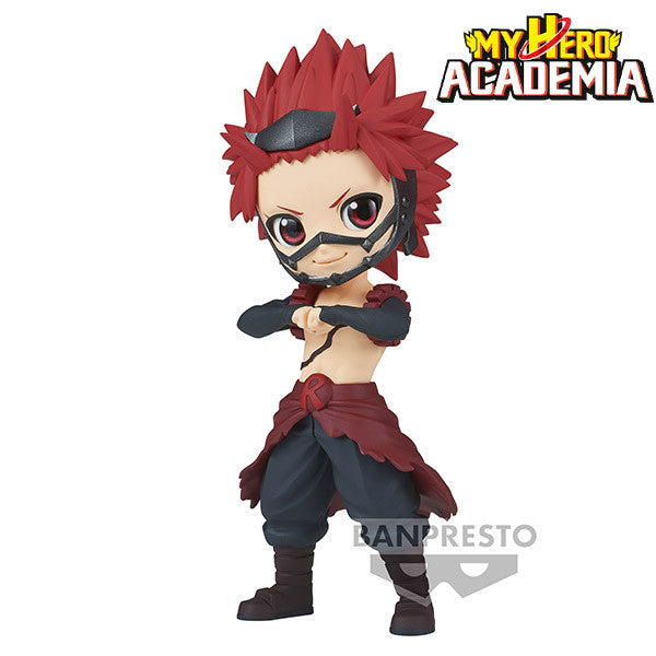 Figurine Q Posket de 14 cm d'Eijiro Kirishima de My Hero Academia. Cette figurine saisissante capture parfaitement le courageux étudiant avec son Quirk Hardening, reconnaissable à ses cheveux rouges et son attitude déterminée. Parfaite pour les fans de l'anime et les collectionneurs de figurines, cette pièce ajoute une touche d'héroïsme à toute collection.