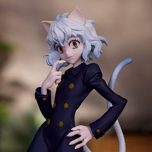 Figurine de 16 cm de Neferpitou de la collection Pop Up Parade, capturant l'apparence féline et l'aura mystérieuse du redoutable Gardien Royal de Hunter x Hunter. Les détails soignés de la sculpture, des oreilles pointues aux griffes acérées, reflètent parfaitement la combinaison de grâce et de menace qui caractérise Pitou. Un ajout essentiel pour tout collectionneur ou fan de la série, mêlant qualité et fidélité au personnage emblématique.