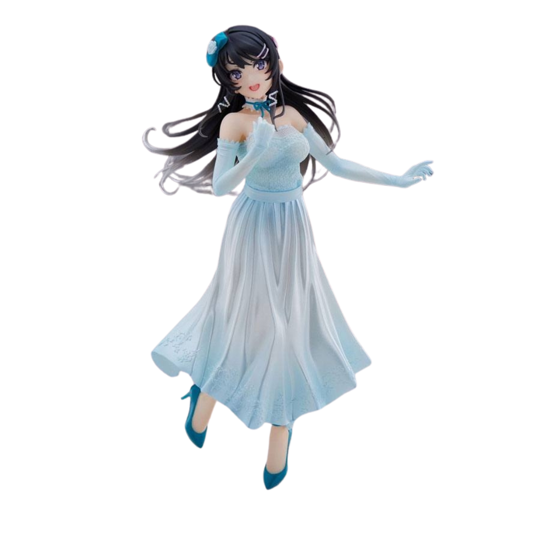 Figurine de Mai Sakurajima dans "Rascal Does Not Dream of Bunny Girl Senpai", vêtue d'une élégante tenue de soirée. Cette figurine captivante capture parfaitement le charme et l'élégance de Mai alors qu'elle se prépare pour une soirée spéciale. Avec des détails soignés et une expression envoûtante, cette pièce est un incontournable pour les fans de l'anime et les collectionneurs de figurines.