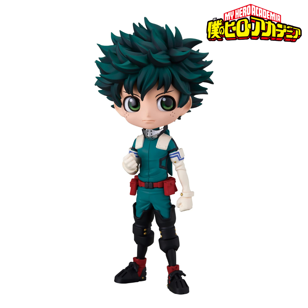 Adorable figurine Q Posket de Izuku Midoriya de My Hero Academia. Capturant le héros connu sous le nom de Deku dans un style chibi unique, cette figurine présente ses grands yeux expressifs et ses détails minutieux. Parfaite pour les fans de manga, anime, et de culture pop, cette pièce de la gamme Q Posket de Banpresto ajoute une touche de charme et de héroïsme à toute collection.