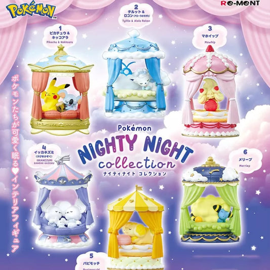 Pokémon Mighty Night Collection Re-Ment Blind Box | Figurine Mystère