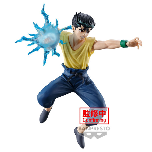 Admirez cette figurine captivante de Yusuke Urameshi, tirée de Yu Yu Hakusho, réalisée par Banpresto. D’une hauteur de 19 cm, elle montre Yusuke dans une pose emblématique, prêt à utiliser son "Spirit Gun". Avec des détails soignés, de ses cheveux noirs ébouriffés à son uniforme distinctif, cette figurine reflète parfaitement le caractère énergique et déterminé de Yusuke. Parfaite pour les collectionneurs et les fans de l’univers Yu Yu Hakusho, cette figurine est un hommage à un personnage qui a marqué tout