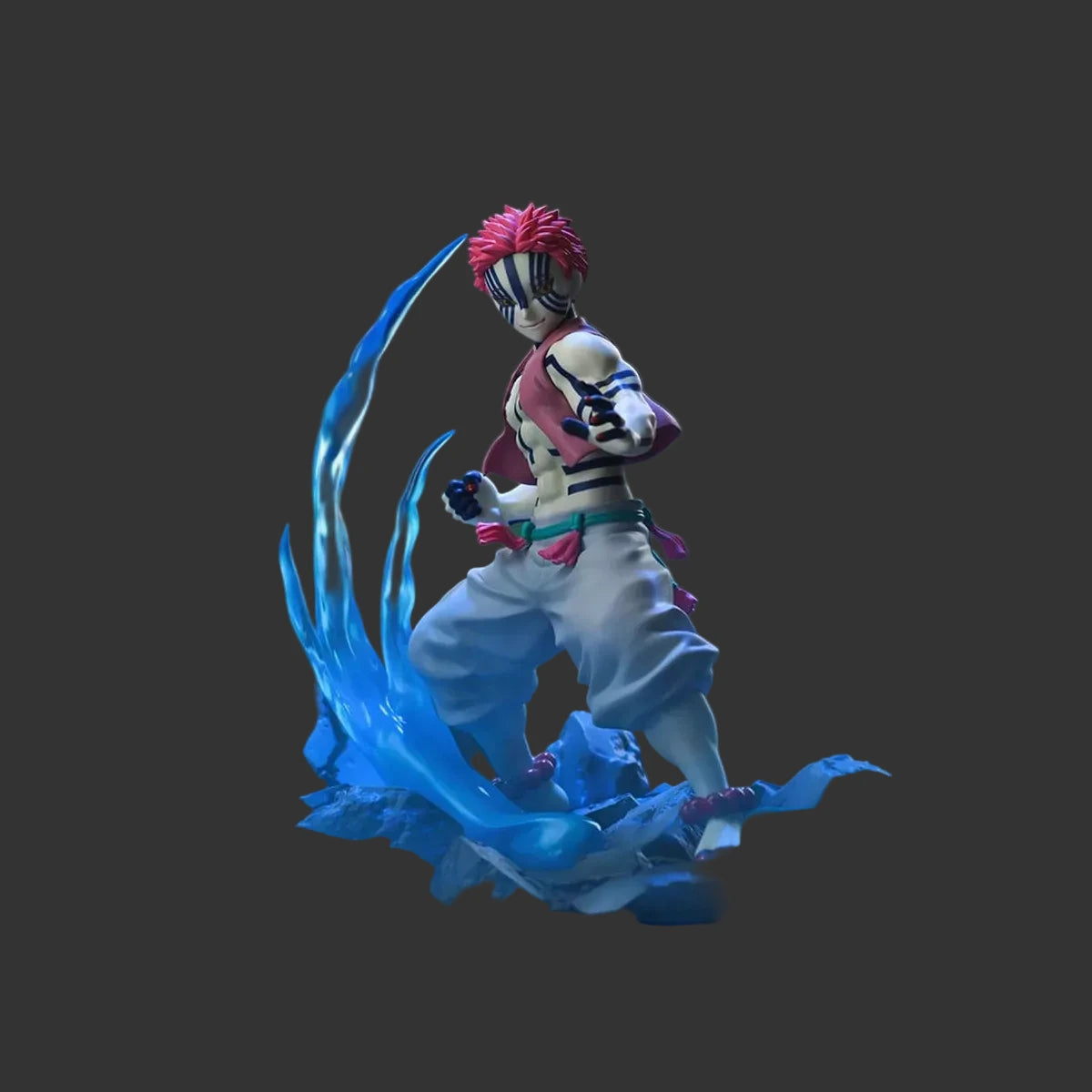 Figurine Akaza Xross Link SEGA 15 cm de Demon Slayer: Kimetsu no Yaiba, représentation détaillée du puissant démon de la Lune Supérieure.