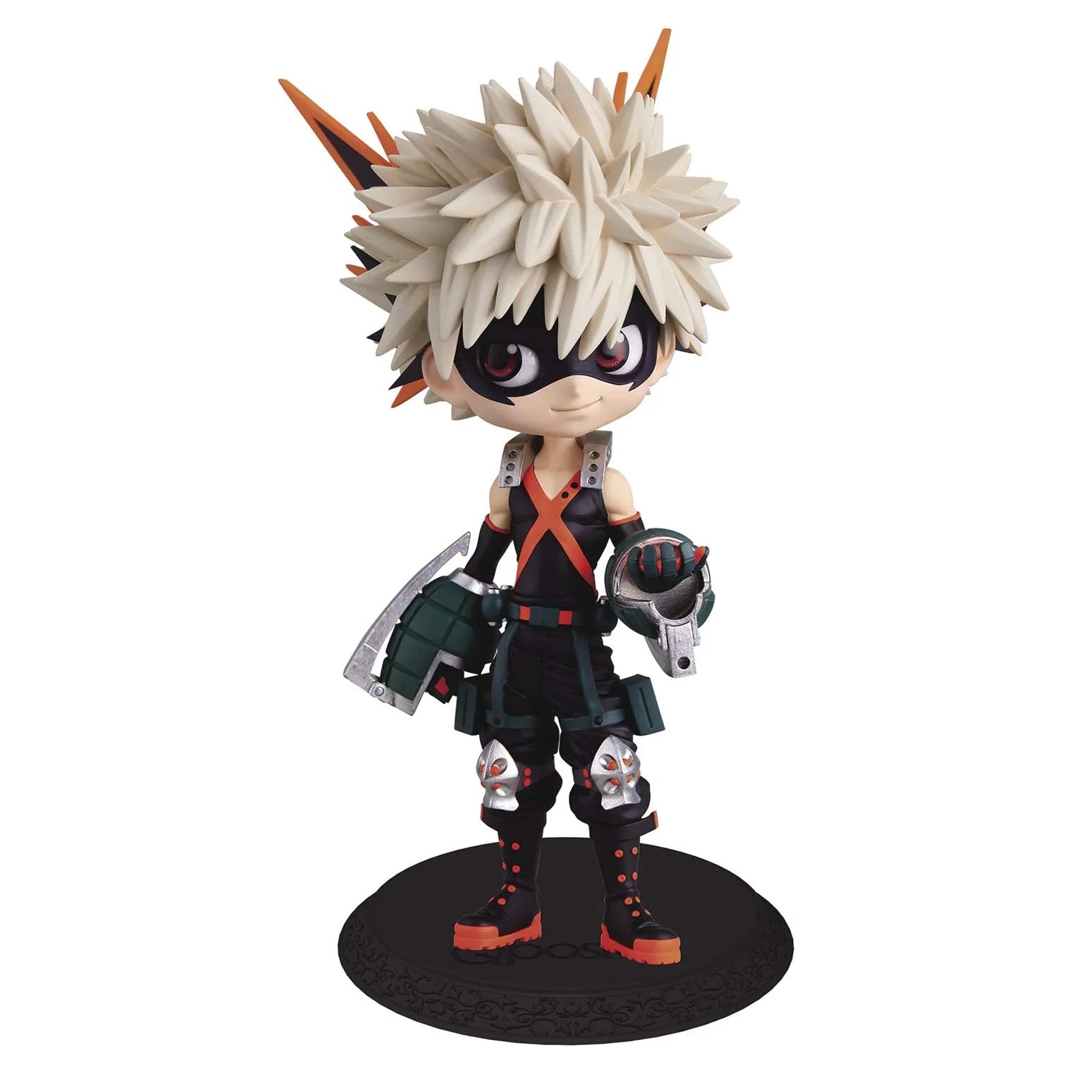  Figurine Q Posket de Bakugo Katsuki de My Hero Academia. Cette figurine capture parfaitement le héros au tempérament explosif avec ses grands yeux expressifs et ses détails minutieux. Bakugo est représenté en style chibi, ajoutant une touche adorable à son apparence féroce. Idéale pour les fans de manga, anime, et de culture pop, cette figurine Q Posket de Banpresto est un incontournable pour toute collection.