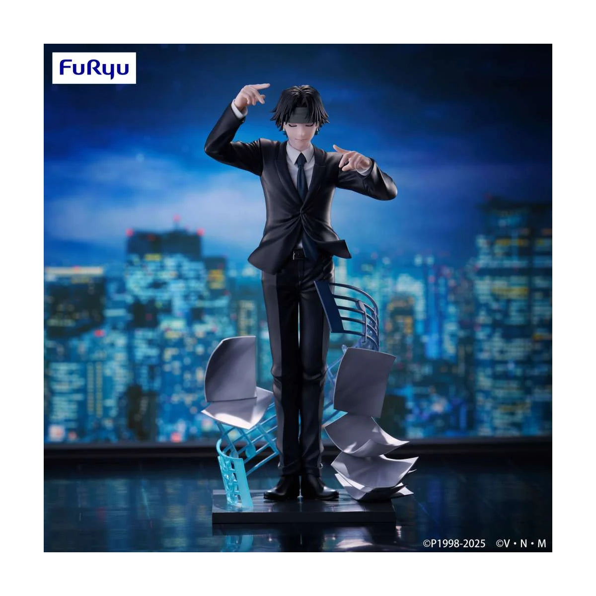 Figurine Chrollo Requiem Exceed Creative issue de Hunter × Hunter, représentant le chef de la Brigade Fantôme dans une pose sombre et charismatique