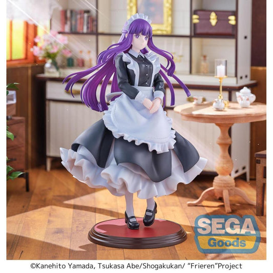 Figurine de Fern en costume de maid, version Luminasta 21 cm, inspirée de l’anime Frieren: Beyond Journey’s End, avec pose élégante et détails raffinés