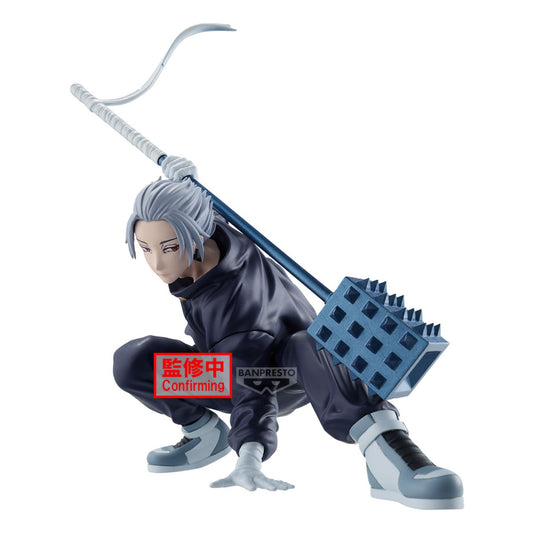Figurine Gaku – Vibration Stars – Sakamoto Days, personnage en pose de combat agressive avec détails fidèles au manga.