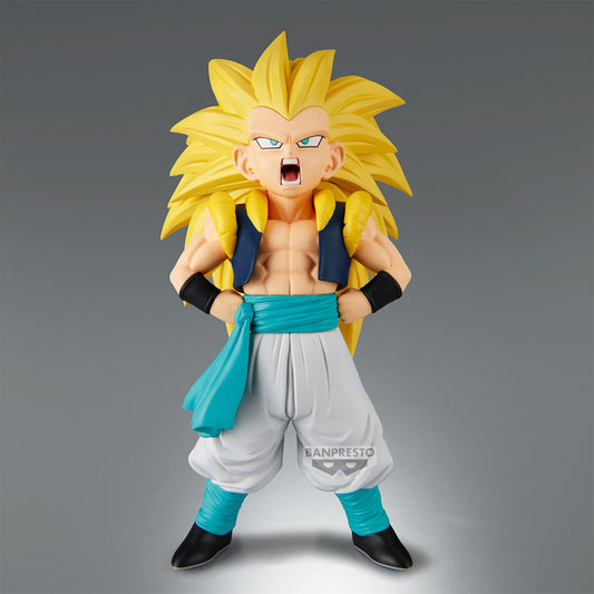 Figurine Gotenks – Solid Edge Works – Dragon Ball Z, pose dynamique capturant l’énergie et l’esprit espiègle du personnage.