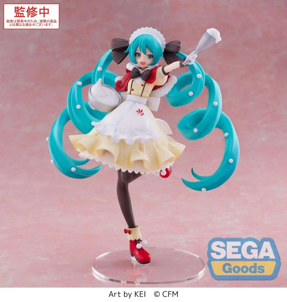 Figurine Hatsune Miku Christmas 2025 Luminasta représentant Miku dans une tenue festive de Noël avec détails hivernaux élégants