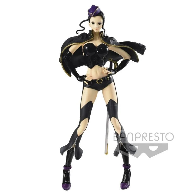 Figurine Nico Robin Flag Diamond Ship issue de One Piece, représentant l’archéologue des Mugiwara dans une pose élégante et détaillée.
