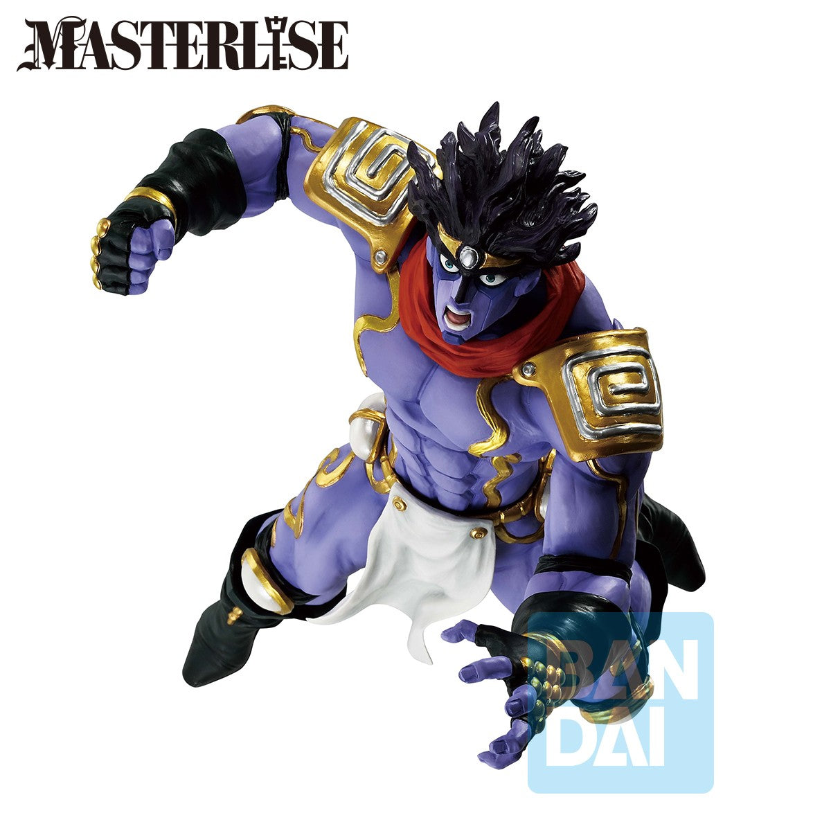 Figurine Star Platinum Ichibansho 27 cm – JoJo’s Bizarre Adventure, Stand légendaire en posture de combat intense.