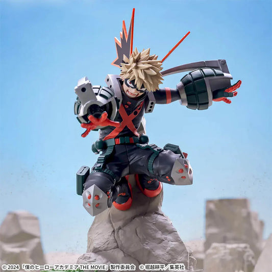 Figurine Katsuki Bakugo Xross Link SEGA 18 cm de My Hero Academia: You're Next, représentation détaillée du célèbre héros explosif.
