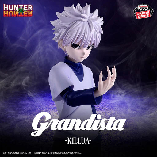 Figurine Killua Zoldyck Grandista 25 cm de Hunter × Hunter, représentation détaillée du célèbre Hunter aux pouvoirs électriques.