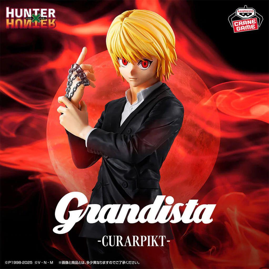 Figurine Kurapika Grandista 27 cm de Hunter × Hunter, statuette PVC détaillée représentant le dernier survivant du clan Kuruta.