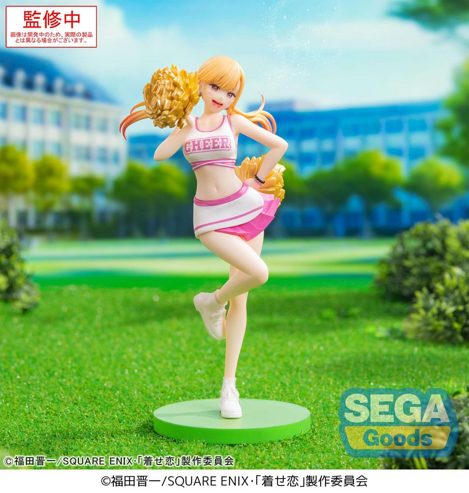Figurine Marin Kitagawa Cheering! Luminasta 18 cm de My Dress-Up Darling, statuette PVC représentant Marin en tenue de supportrice.