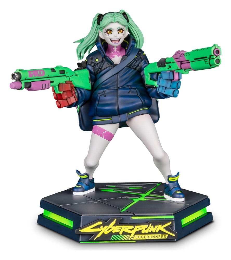 Figurine PVC Rebecca Dark Horse 15 cm inspirée de Cyberpunk: Edgerunners, représentant la célèbre edgerunner de Night City.