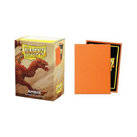 
boite de 100 pochettes de protection pour cartes de format Pokemon, Magic, Dragon ball, One piece... 
ambre et matte, d'excellente qualité