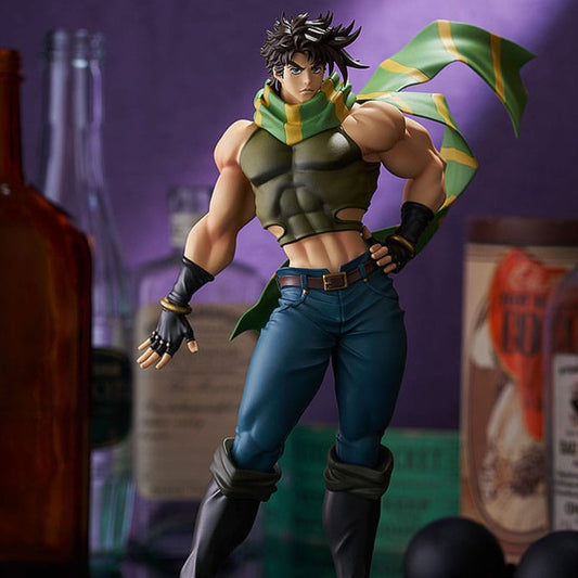 Figurine Pop Up Parade de Joseph Joestar de JoJo's Bizarre Adventure, 19 cm, vue de face, montrant les détails précis et la qualité exceptionnelle de la sculpture.