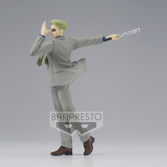  Figurine de Kento Nanami de "Jujutsu Kaisen". Cette figurine impressionnante capture parfaitement le sérieux et l'élégance de Nanami avec des détails soignés et son costume distinctif. Parfaite pour les fans de l'anime et les collectionneurs de figurines, cette pièce ajoute une touche de sophistication et de puissance à toute collection.